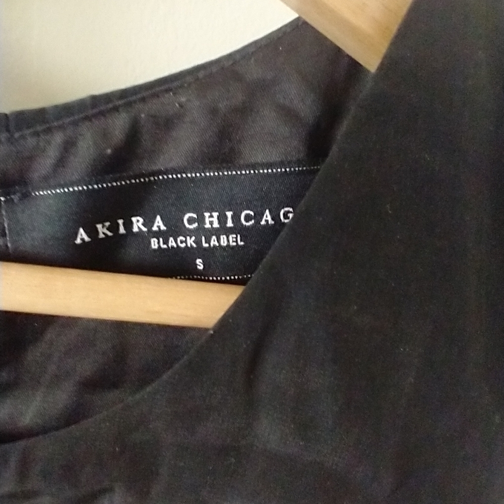 Akira Chicago Women Peacock Feather Print Body Con Midi Dress Black Label Small - Picture 9 of 9
